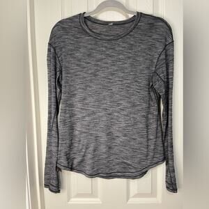Lululemon Lost In Pace Long Sleeve Heather Black Long Sleeve size 8